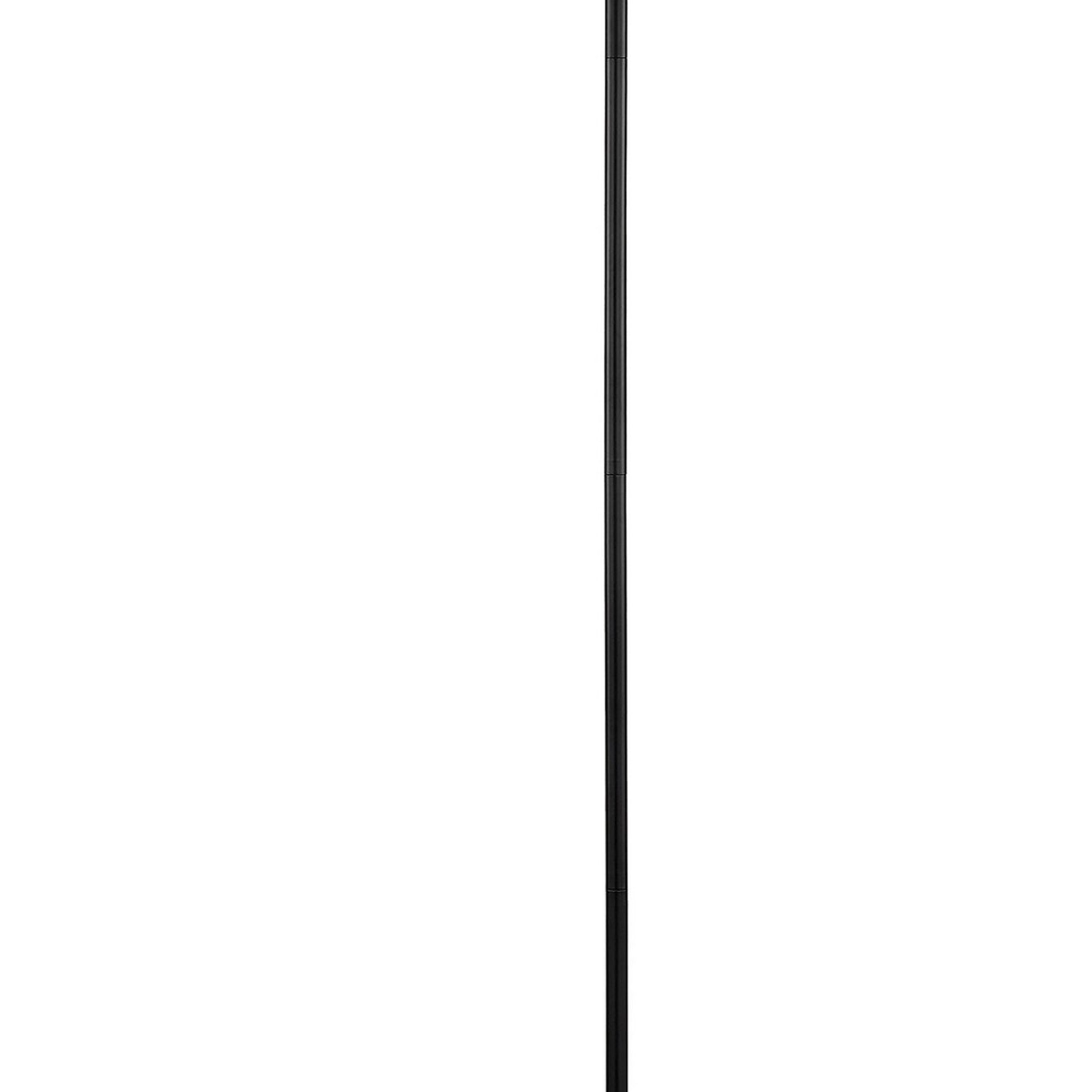 Tubular Metal Floor Lamp With Horn Style Shade Black-zoom-3