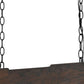Metal Open Design Geometric Frame Chandelier With Hardwired Switch Bronze