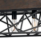 Metal Open Design Geometric Frame Chandelier With Hardwired Switch Bronze