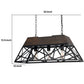 Metal Open Design Geometric Frame Chandelier With Hardwired Switch Bronze
