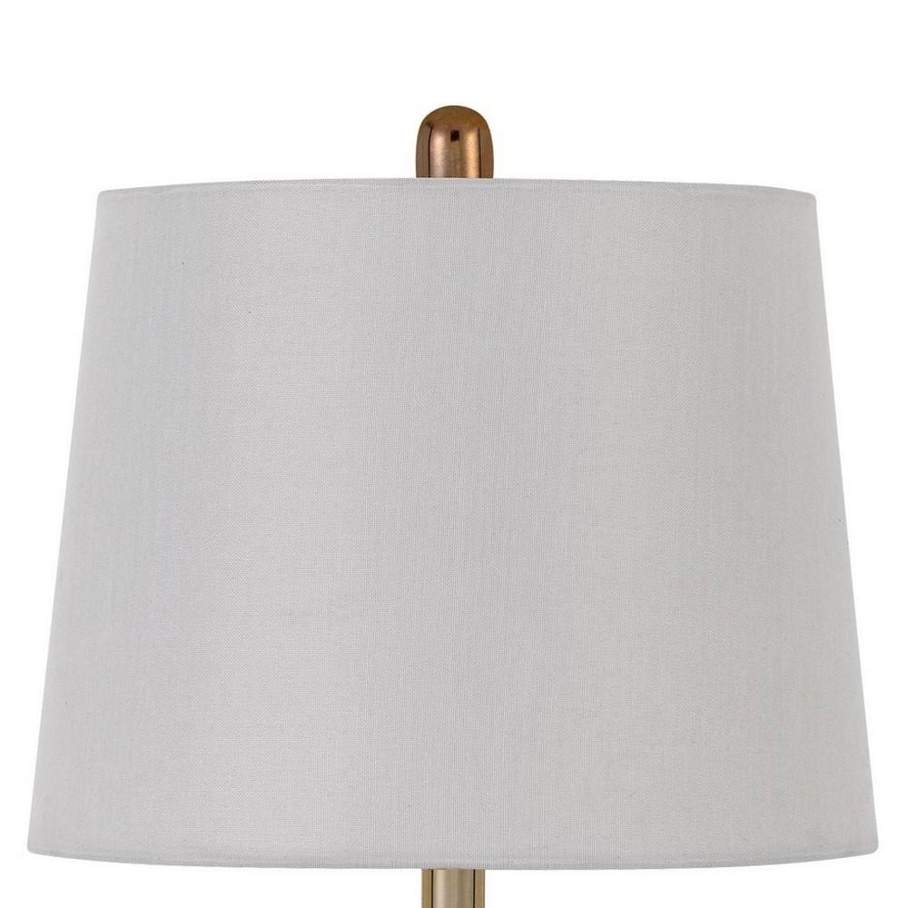 Dual Tone Glass Table Lamp with Honeycomb Design Set of 2 Clear-zoom-2