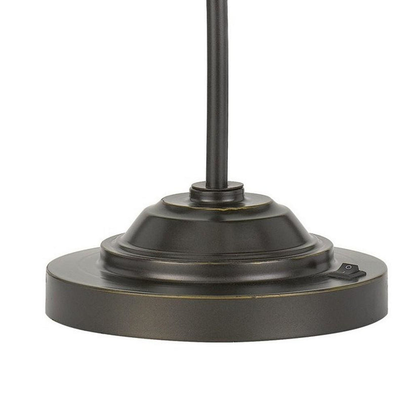 Metal Downbridge Design Table Lamp with Cage Shade Dark Bronze-zoom-