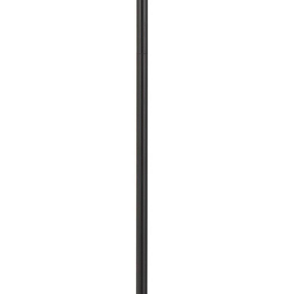 12 Watt Led Metal Frame Floor Lamp With Adjustable Head Black-zoom-2