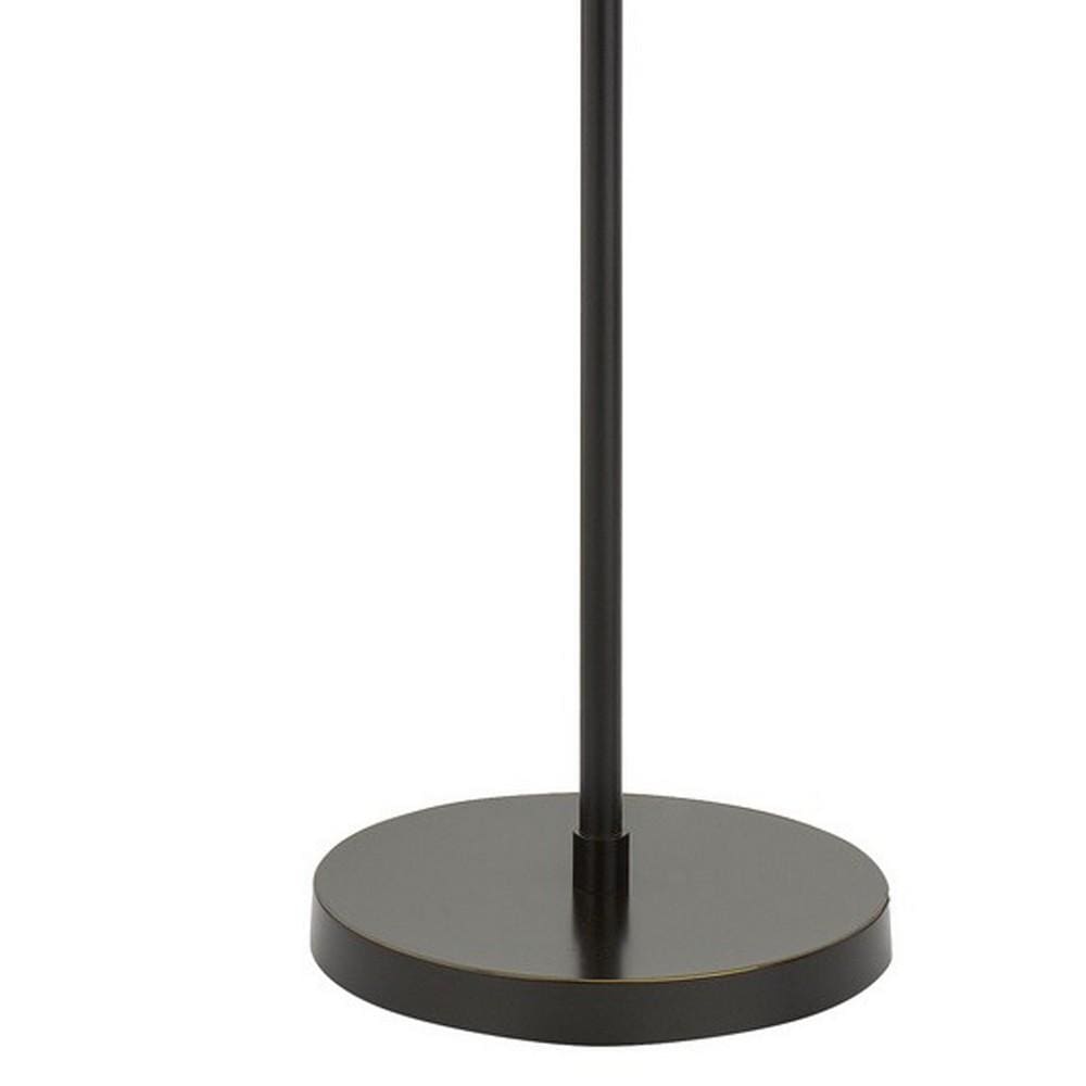 12 Watt Led Metal Frame Floor Lamp With Adjustable Head Black-zoom-3