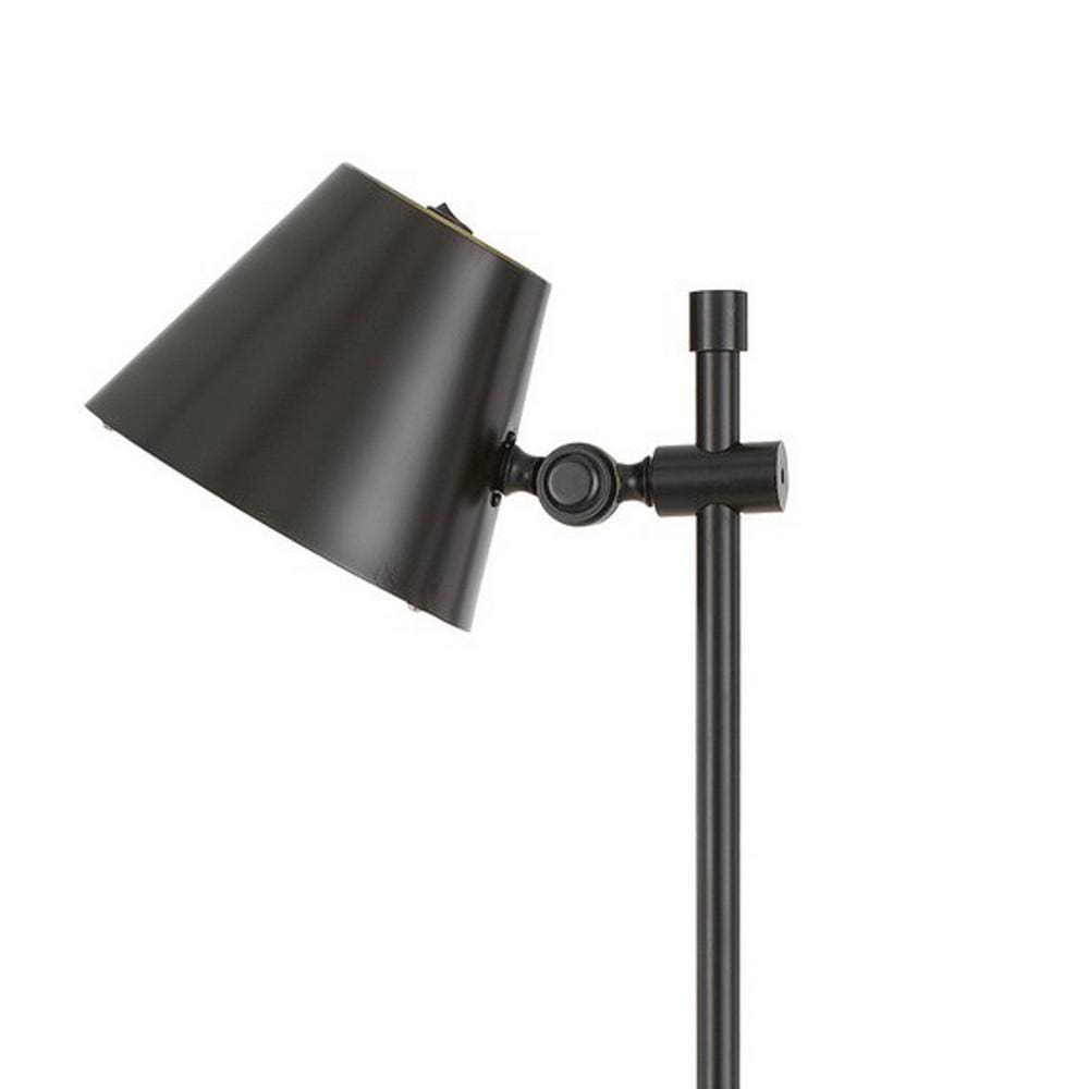 12 Watt Led Metal Frame Floor Lamp With Adjustable Head Black