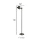 12 Watt Led Metal Frame Floor Lamp With Adjustable Head Black
