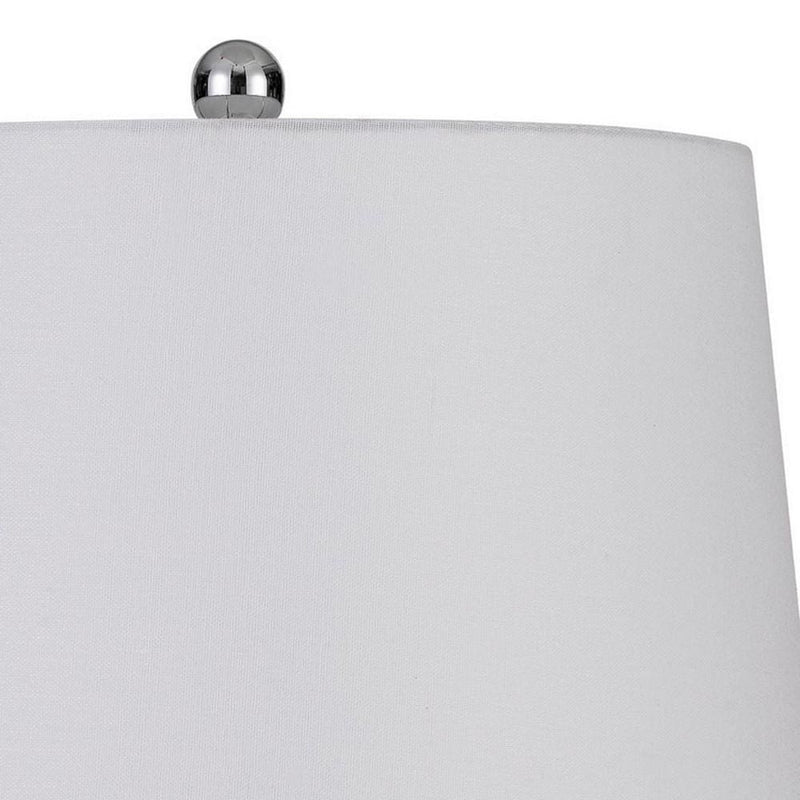 150 Watt Textured Glass Base Table Lamp White and Clear-zoom-