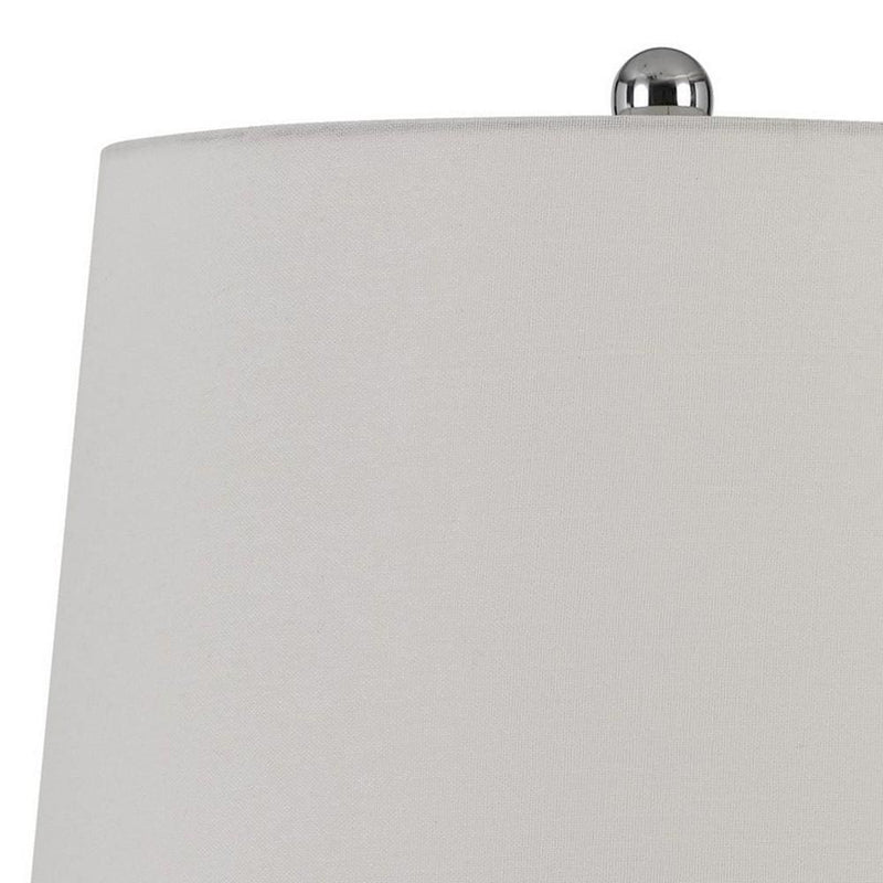 150 Watt Leaf Engraved Ceramic Base Table Lamp Off White-zoom-
