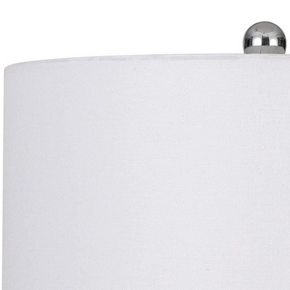 150 Watt Ribbed Glass Base Table Lamp Brown and White