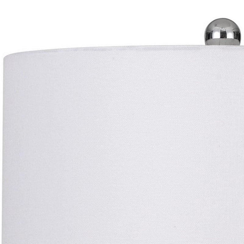150 Watt Ribbed Glass Base Table Lamp Brown and White-zoom-