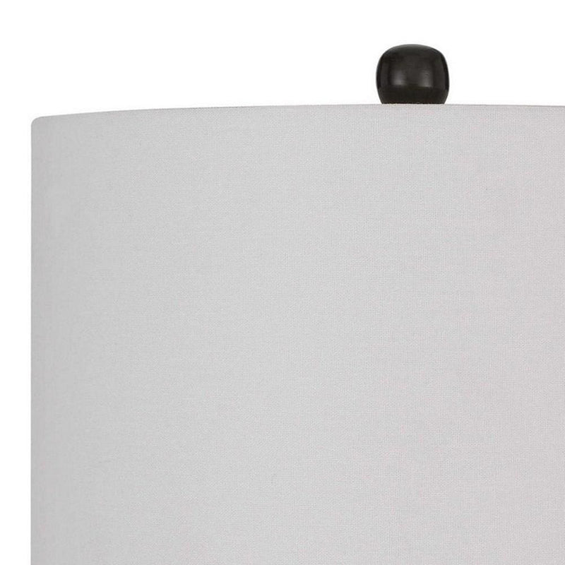 150 Watt Pierced Metal Frame Table Lamp White and Bronze-zoom-