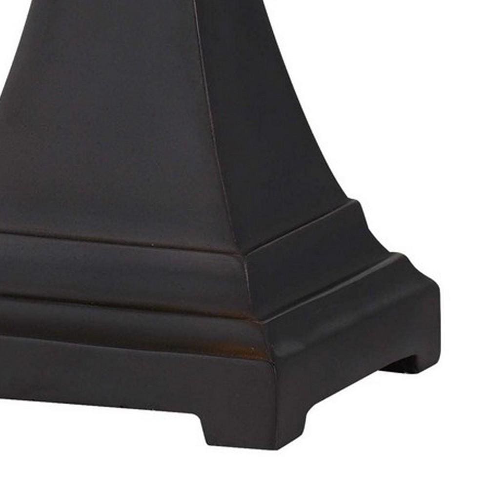 120 Watt Tiffany Shade Table Lamp with Pedestal Base Multicolor