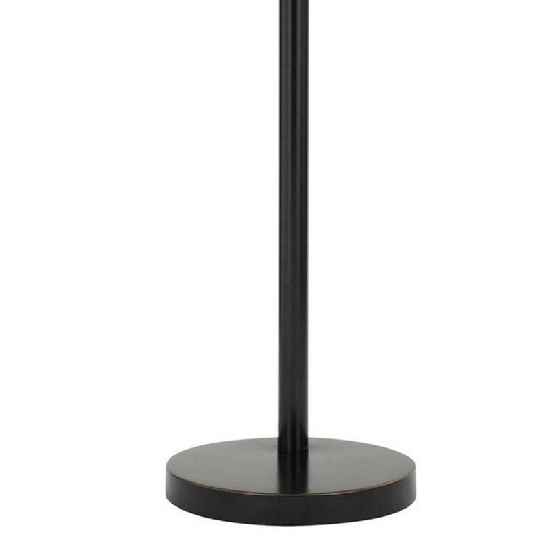 Metal Arc Floor Lamp With Integrated Led Light Brown-zoom-