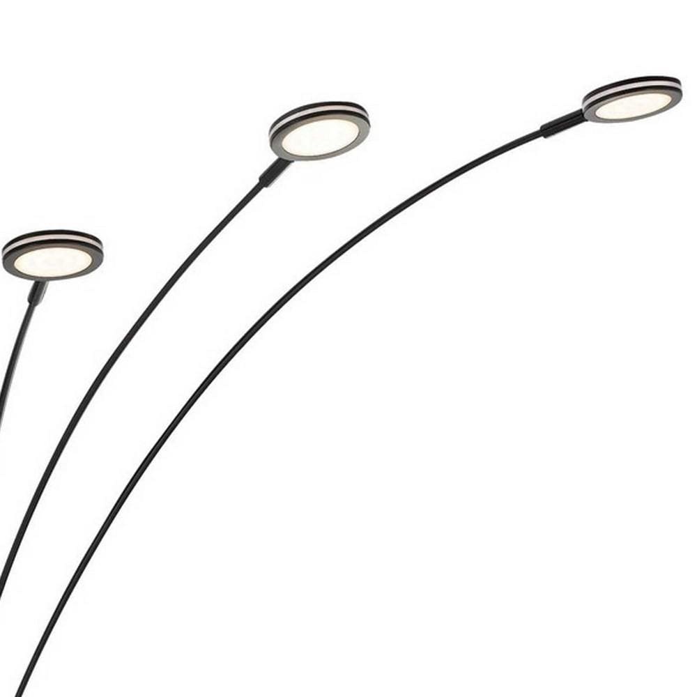 Metal Arc Floor Lamp With Integrated Led Light Brown-zoom-3