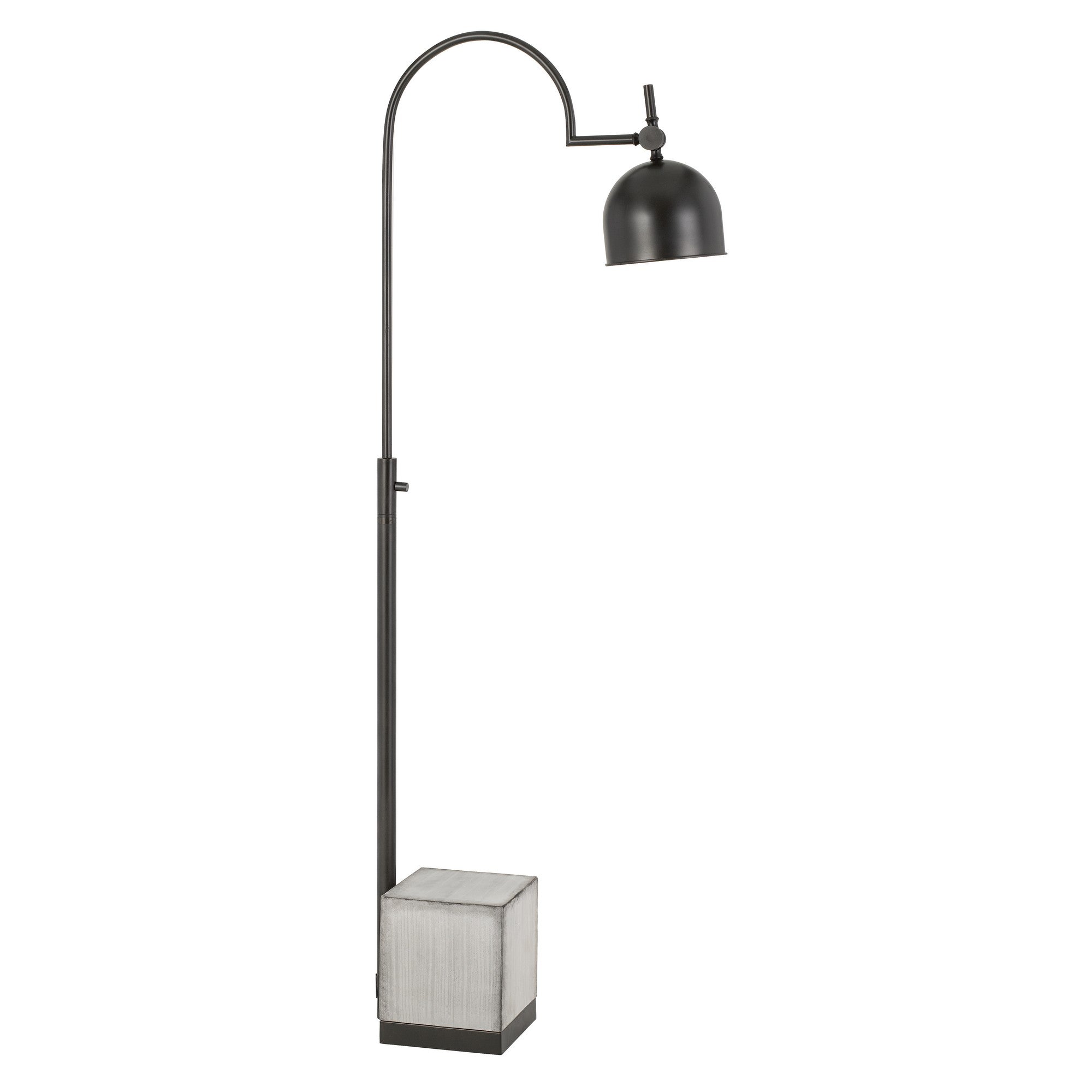 Downbridge Design Floor Lamp With Cement Block Base Bronze-zoom-1