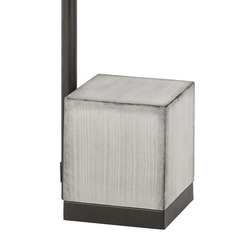 Downbridge Design Floor Lamp With Cement Block Base Bronze-zoom-
