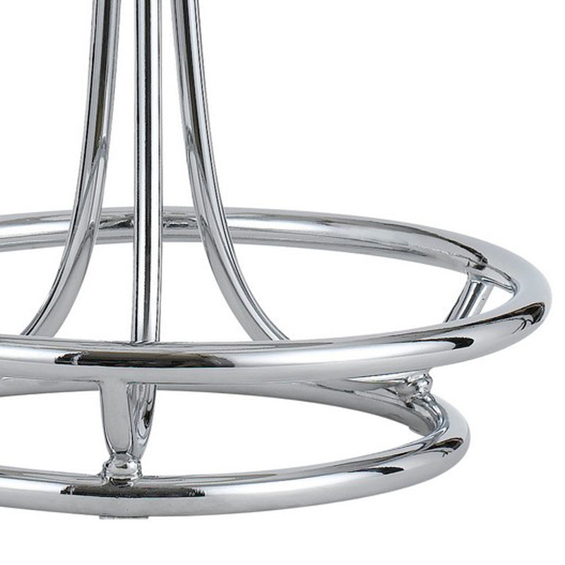 Metal Corkscrew Design Table Lamp with Pull Chain Switch Silver-zoom-