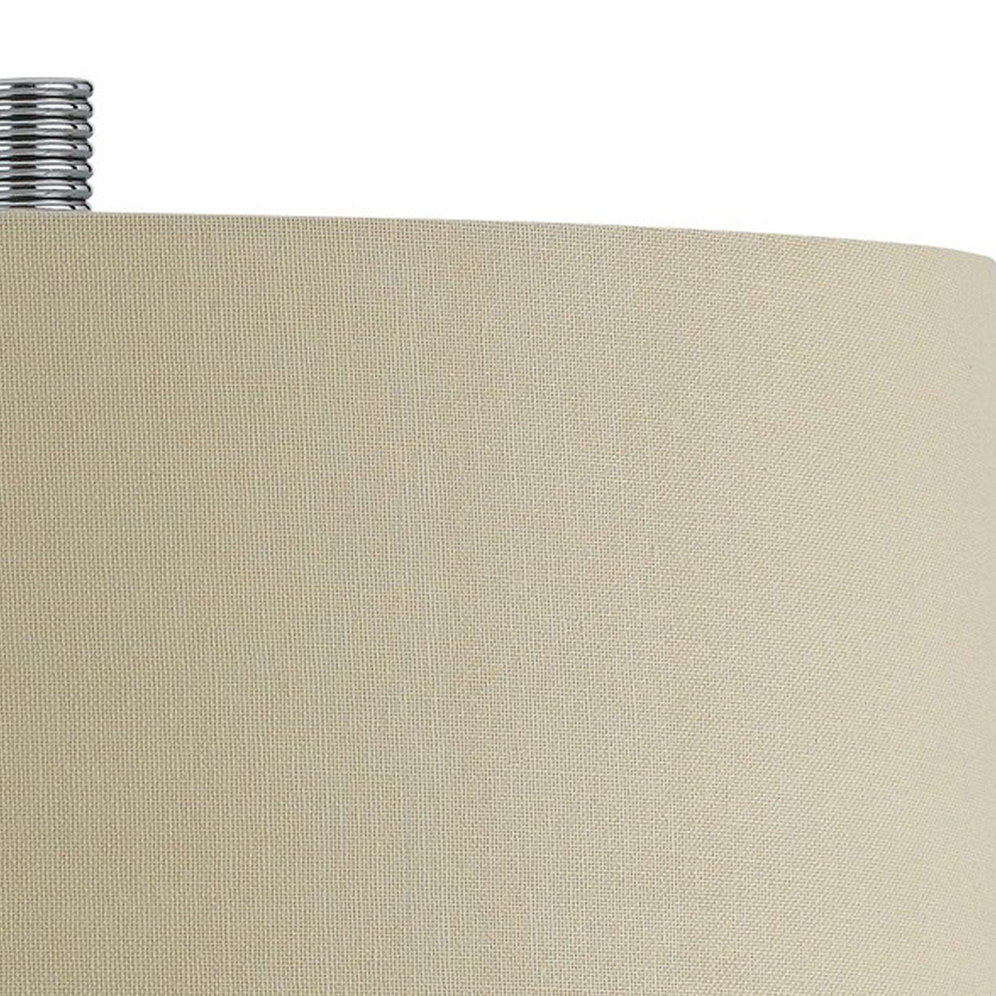 Metal Corkscrew Design Table Lamp with Pull Chain Switch Silver-zoom-4