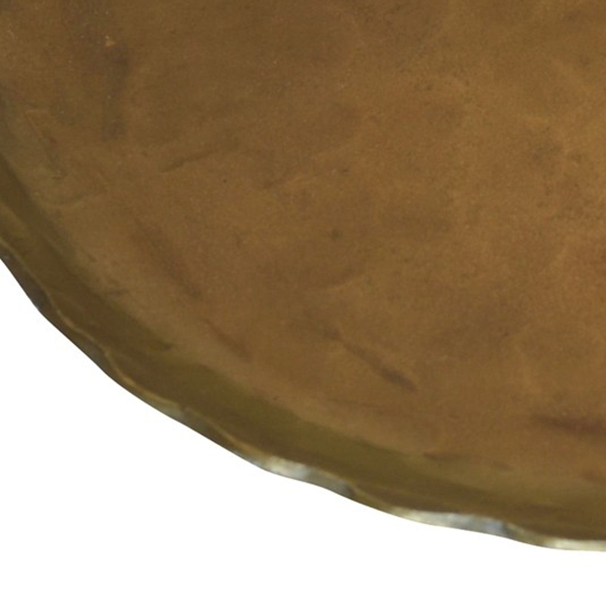 8 Inches Metal Decorative Plate With Deckled Edges Brass-zoom-4