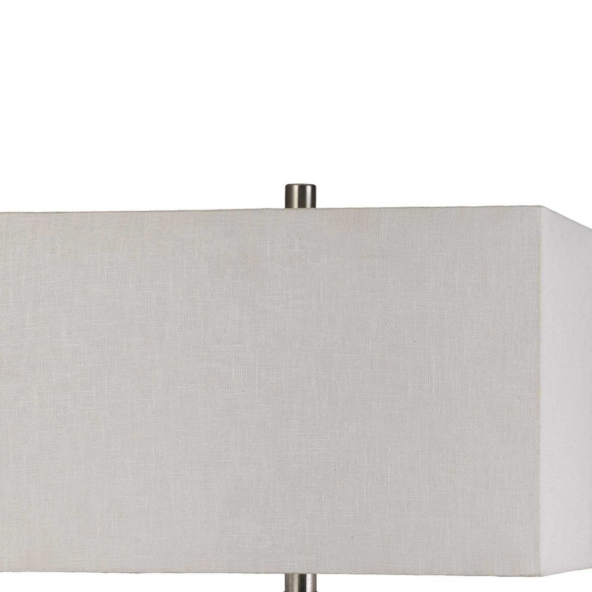 33" Metal Table Lamp with Sturdy Base Black and White-zoom-2