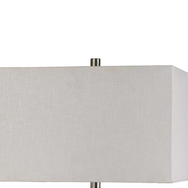 33" Metal Table Lamp with Sturdy Base Black and White-zoom-