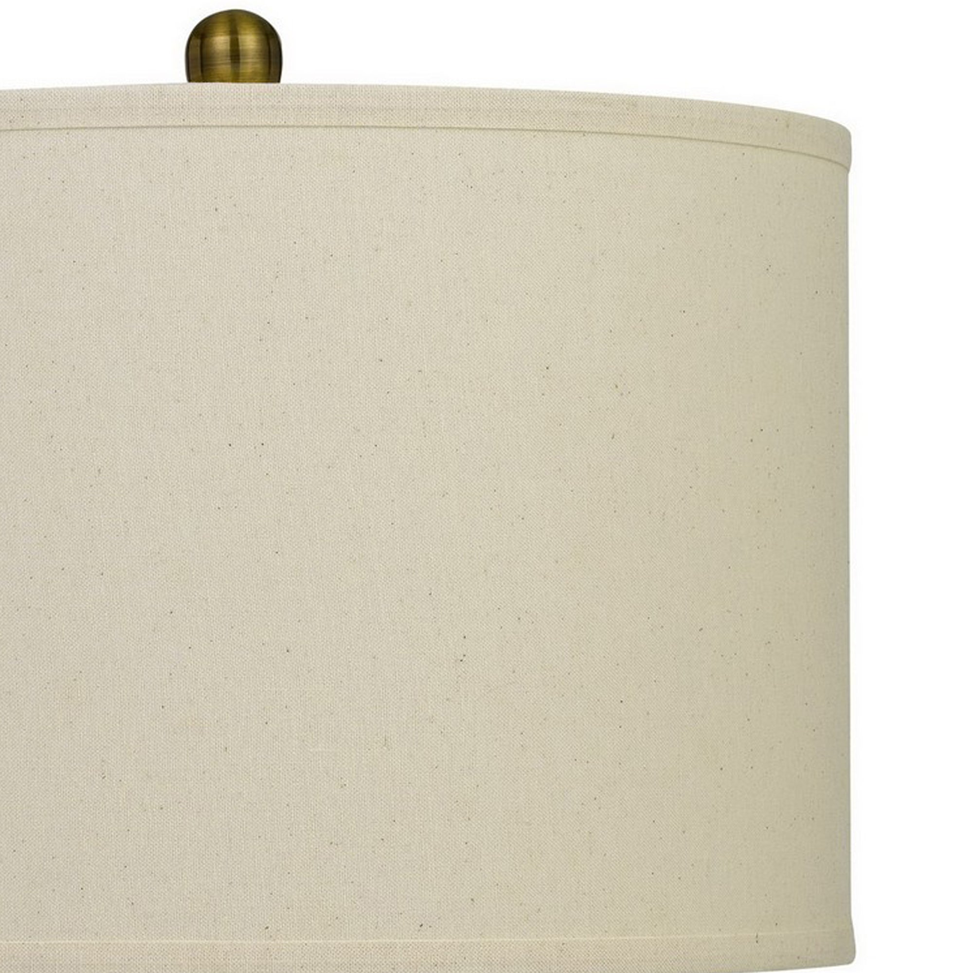 29.5" Ceramic Table Lamp with 3 Way Rotary Gray and Gold-zoom-3