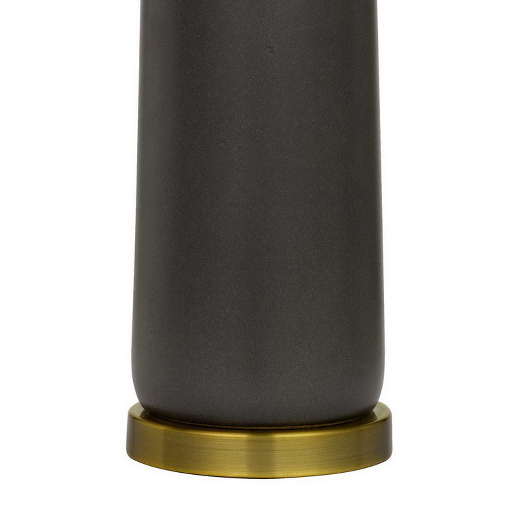 29.5" Ceramic Table Lamp with 3 Way Rotary Gray and Gold-zoom-4