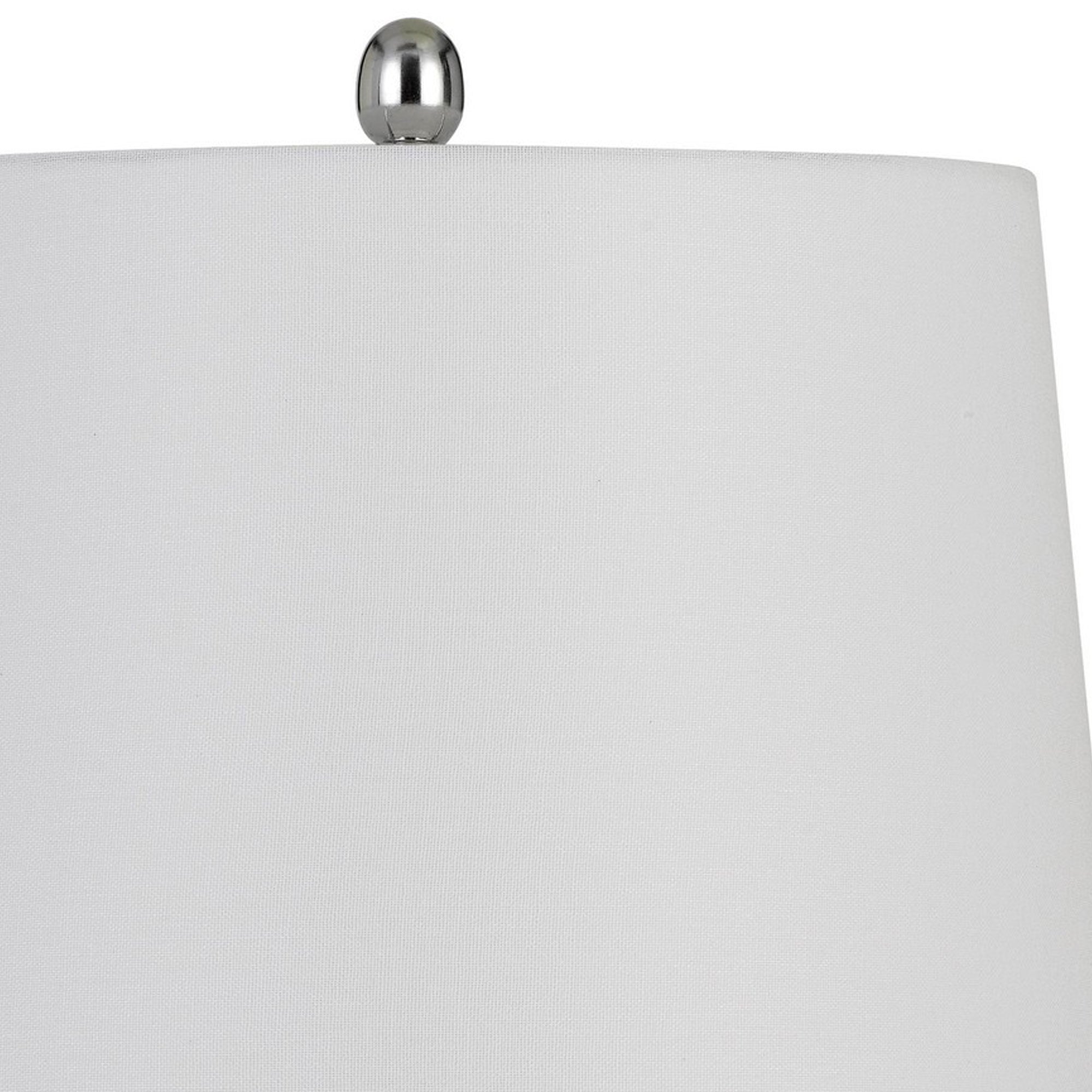 24" Ceramic Table Lamp with Pot Shaped Base Green and White-zoom-3