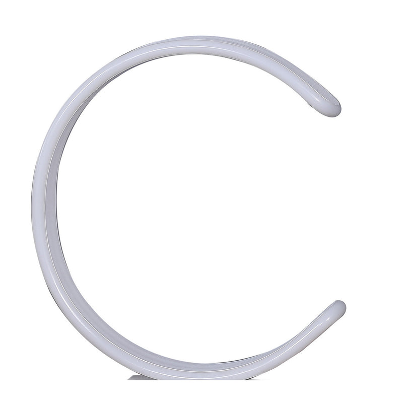 Metal C Shaped Table Lamp with USB Plugin White-zoom-