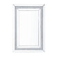 Rectangular Mirrored Wall Decor With Faux Crystals Silver