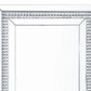 Rectangular Mirrored Wall Decor With Faux Crystals Silver