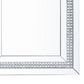 Rectangular Mirrored Wall Decor With Faux Crystals Silver