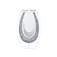 Oval Shape Mirror Framing Accent Decor With Faux Diamond Inlays Silver