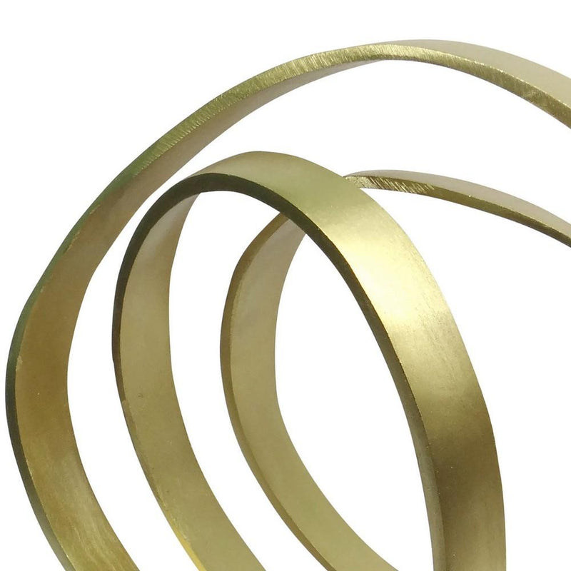 Concentric Circle Design Metal Table Decor Gold-zoom-