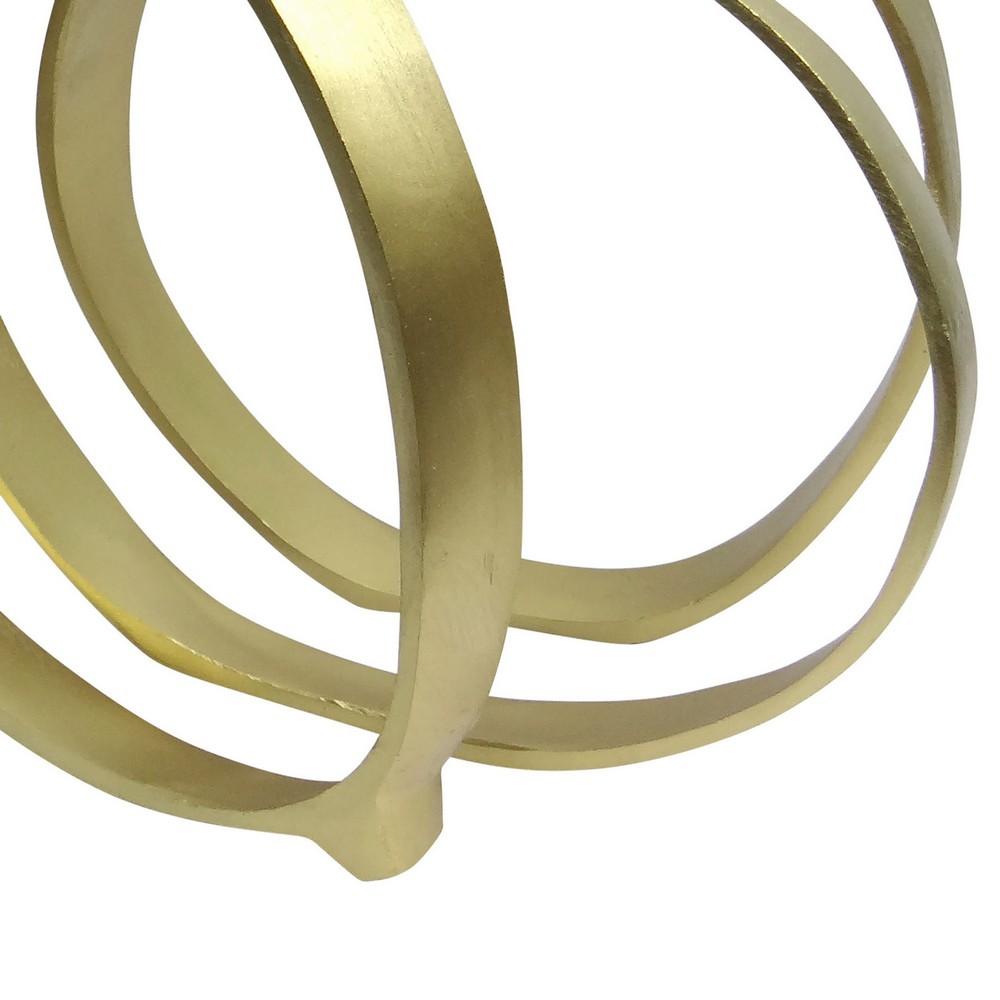 Concentric Circle Design Metal Table Decor Gold-zoom-3