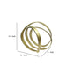 Concentric Circle Design Metal Table Decor Gold