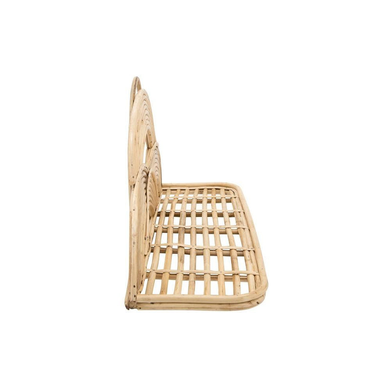 Rattan Wall Decor Tray With Semicircular Accents Brown-zoom-