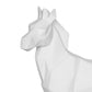 11 Inch Resin Zebra Accent Decor With Sculpted Details White