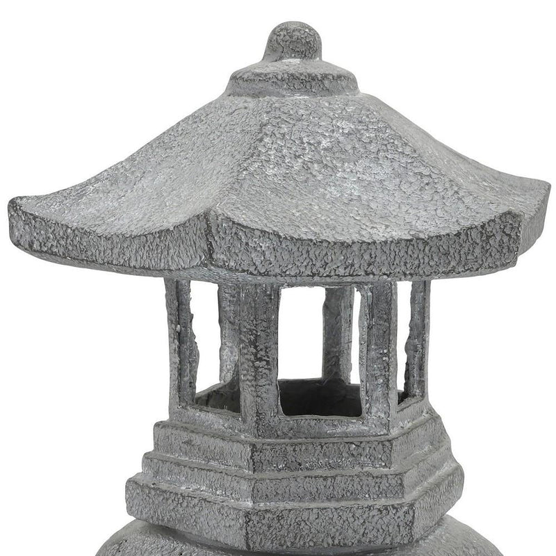 16 Inch Decorative Resin Temple Lighthouse Gray-zoom-