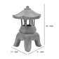 16 Inch Decorative Resin Temple Lighthouse Gray