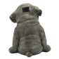 15 Inches Resin Slouching Dog Accent Decor With Solar Glasses Antique Gold