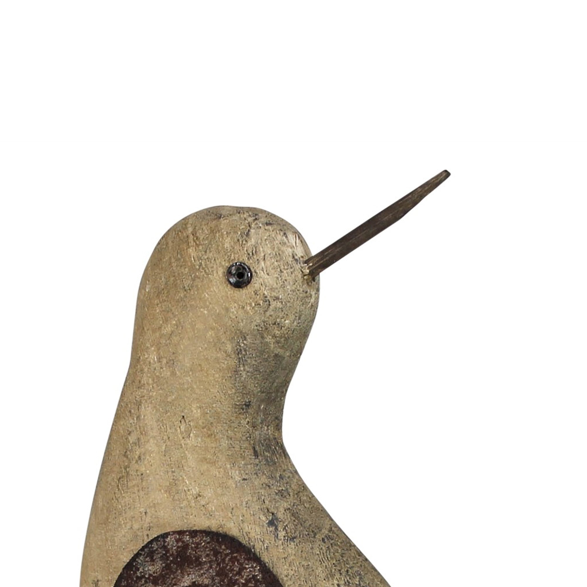 36 Inch Wooden Bird Accent Decor Black And Brown