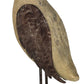 36 Inch Wooden Bird Accent Decor Black And Brown
