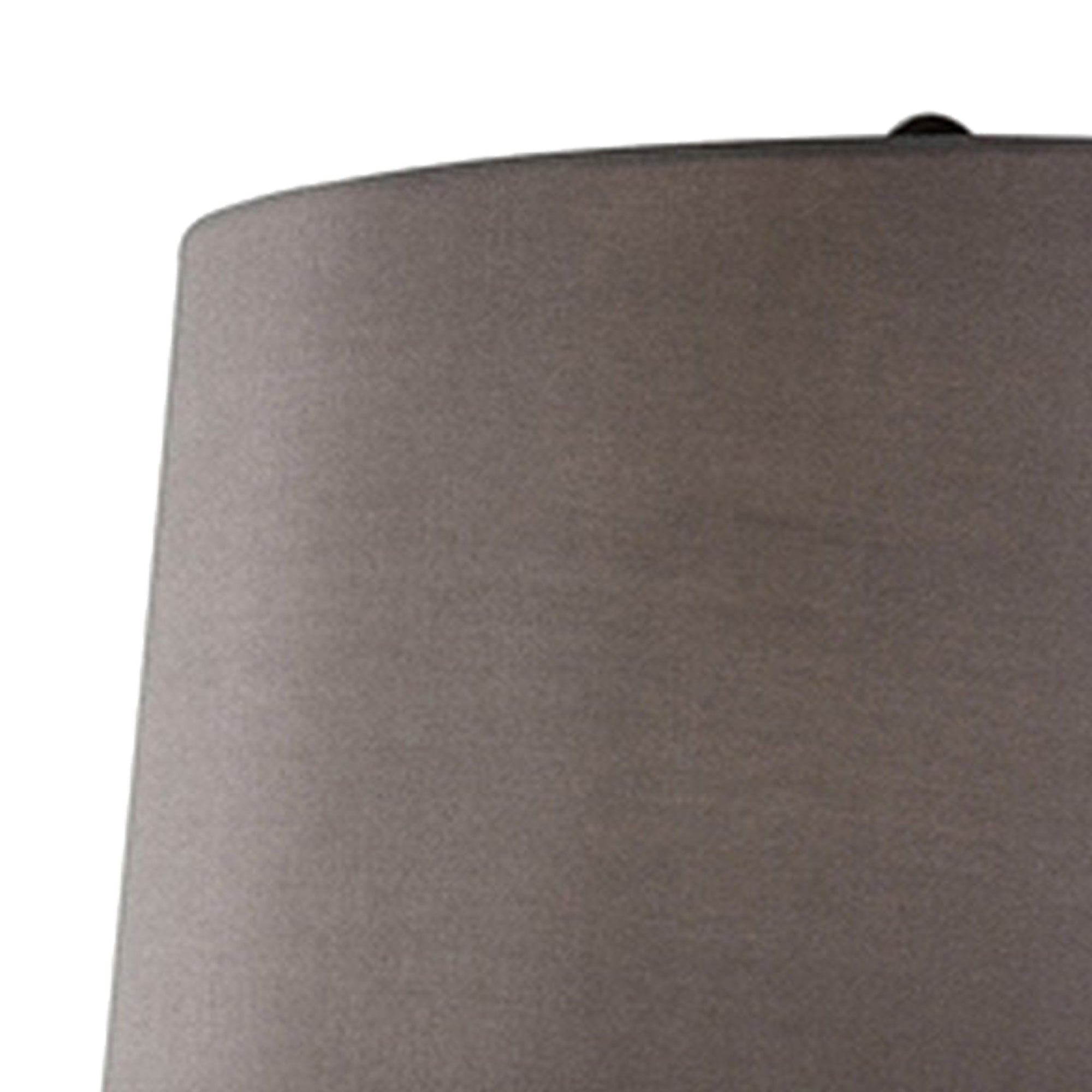 Table Lamp with Glass Pedestal Base and Fabric Shade Chrome-zoom-2