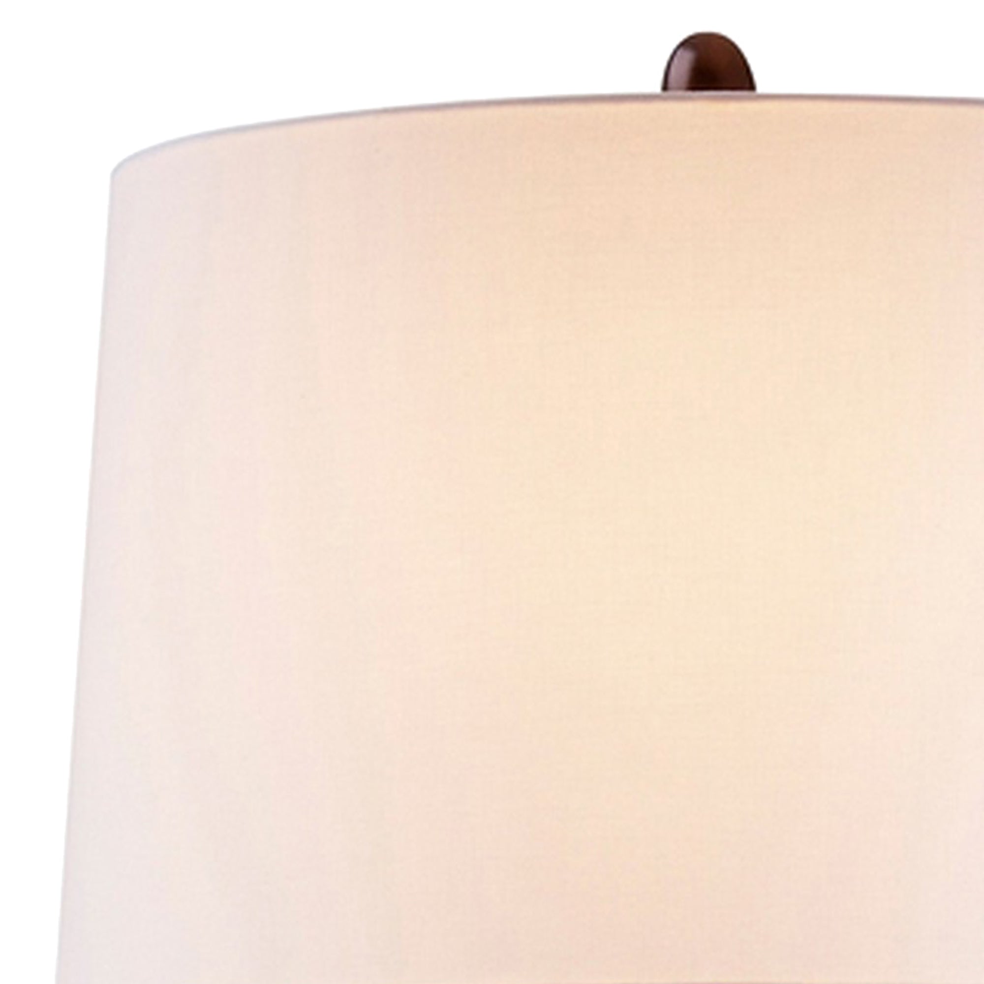 Table Lamp with Geometric Mosaic Base and Fabric Shade Brown-zoom-2