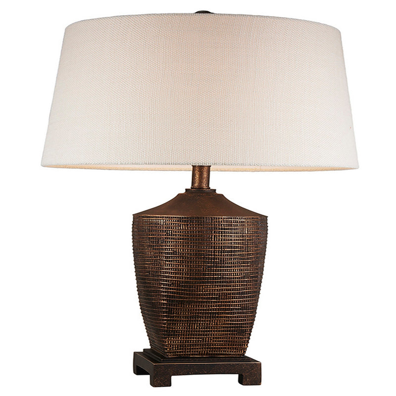 Table Lamp with Polyresin Urn Shape Base Bronze-zoom-