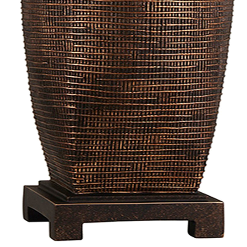Table Lamp with Polyresin Urn Shape Base Bronze-zoom-