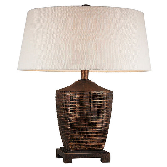 Table Lamp with Polyresin Urn Shape Base Bronze