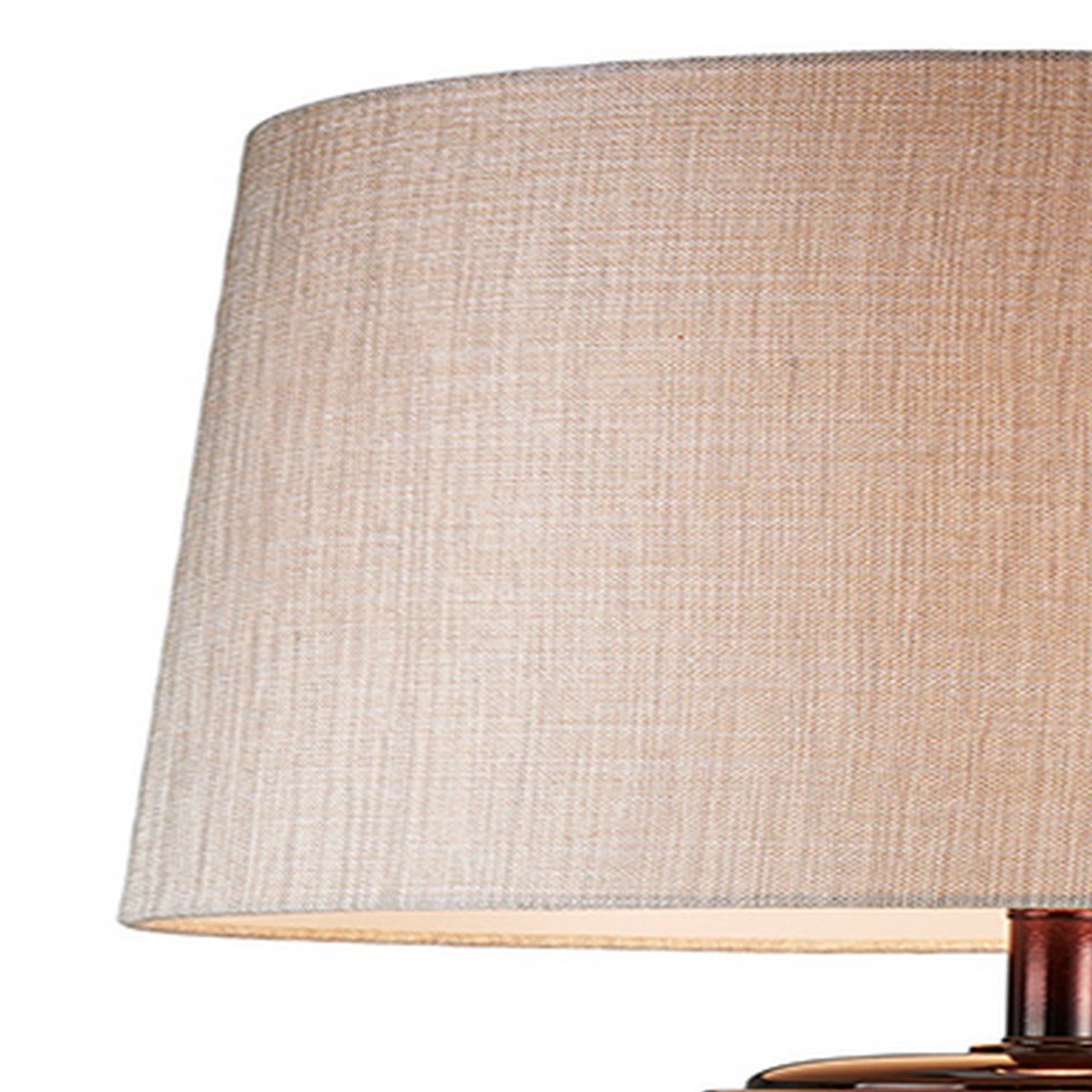 Table Lamp with Colorblock Pedestal Base Brown-zoom-2