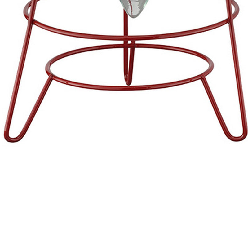 Lantern Table Lamp With Open Metal Frame Red-zoom-